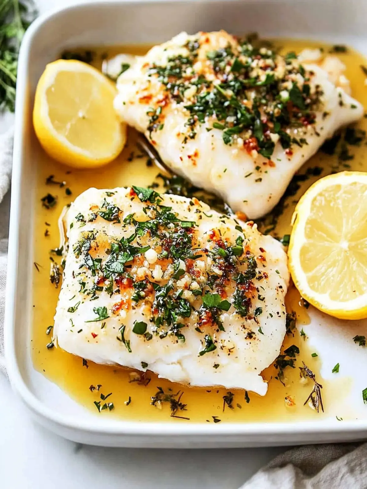 Garlic Herb Baked Cod - Flaky, Buttery Bliss in 30 Minutes 2 Garlic Herb Baked Cod