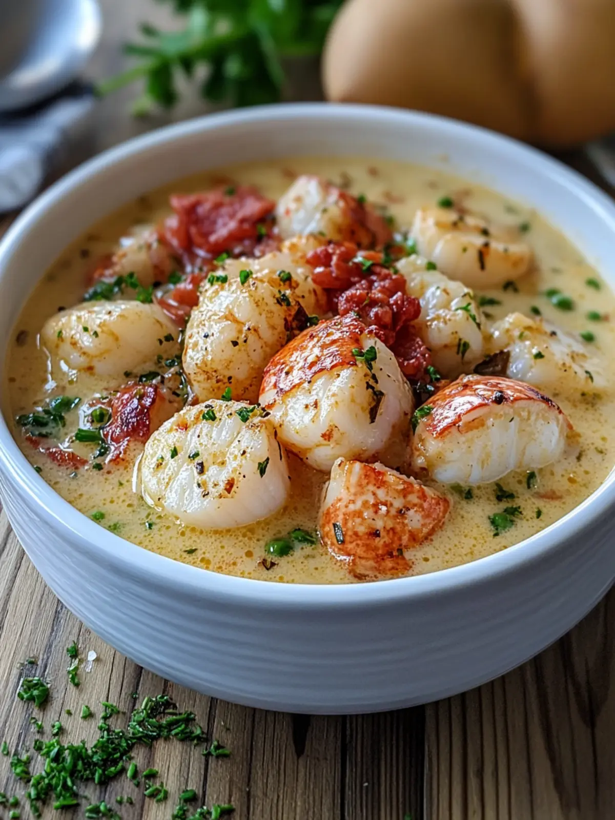 Lobster & Scallop Chowder Bliss: Cozy Comfort in a Bowl 3 Lobster & Scallop Chowder Bliss