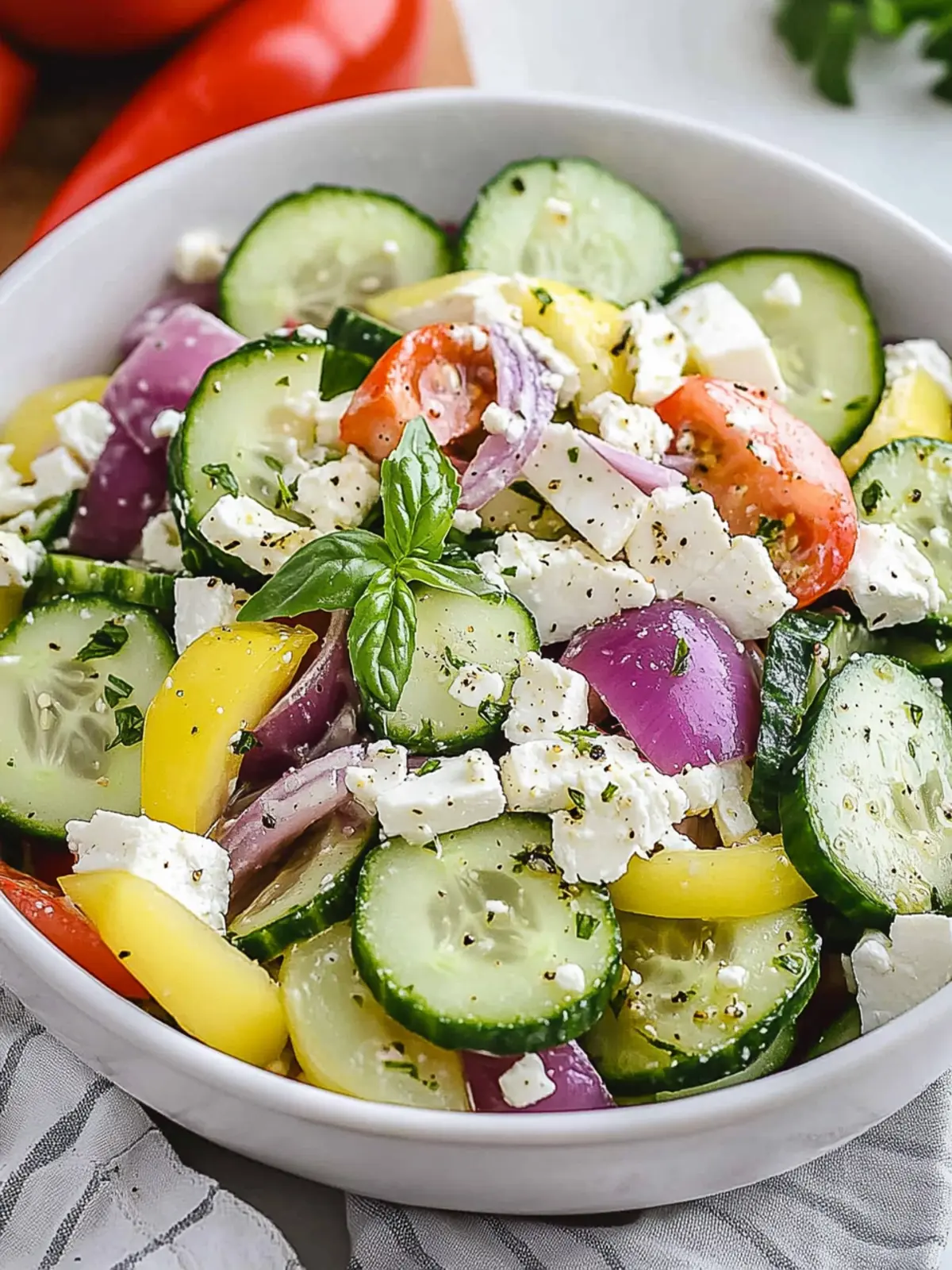 Refreshing Greek Cucumber Salad Recipe for a Healthy Lunch 2 Greek Cucumber Salad Recipe