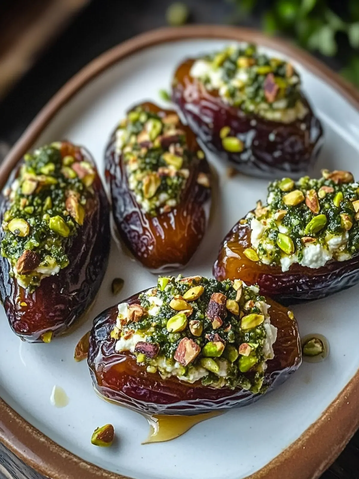 Honey Pistachio Ricotta Stuffed Dates – Elegant No-Bake Delight 3 Honey Pistachio Ricotta Stuffed Dates