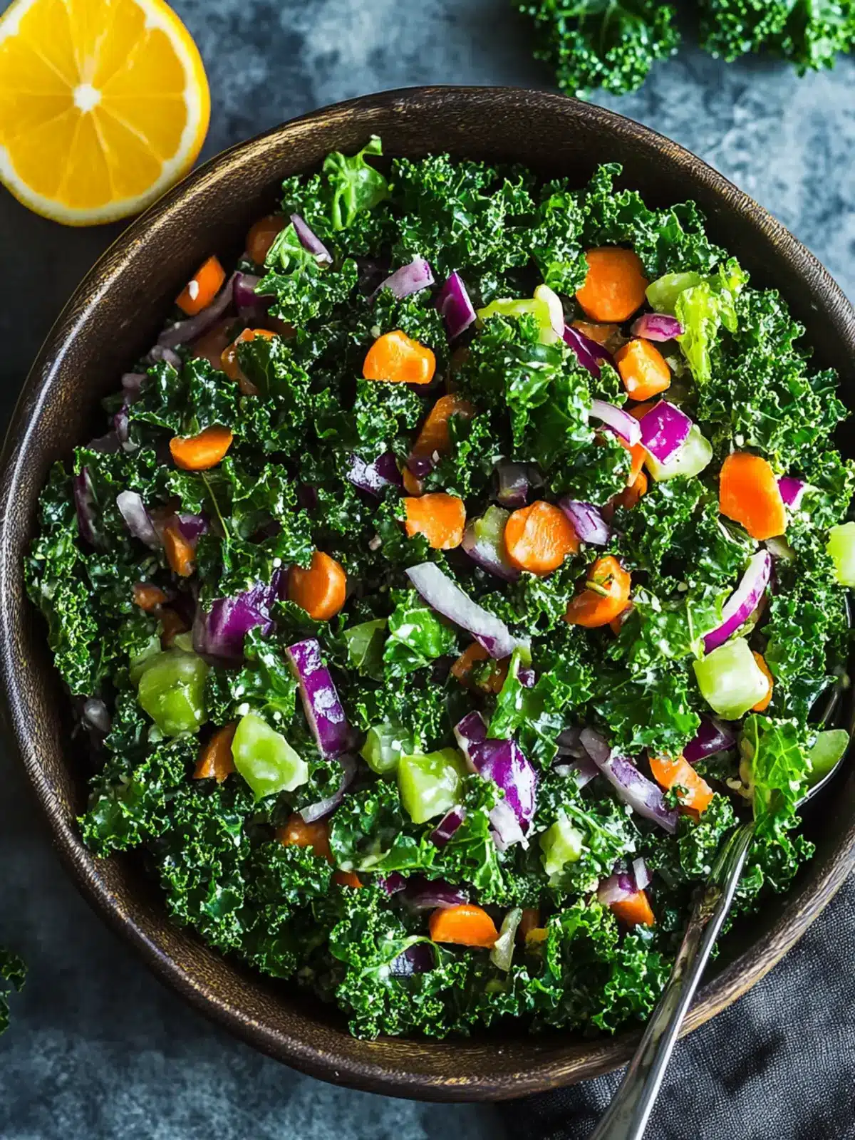 Easy Kale Salad with Zesty Lemon Dressing You'll Love 4 Easy Kale Salad