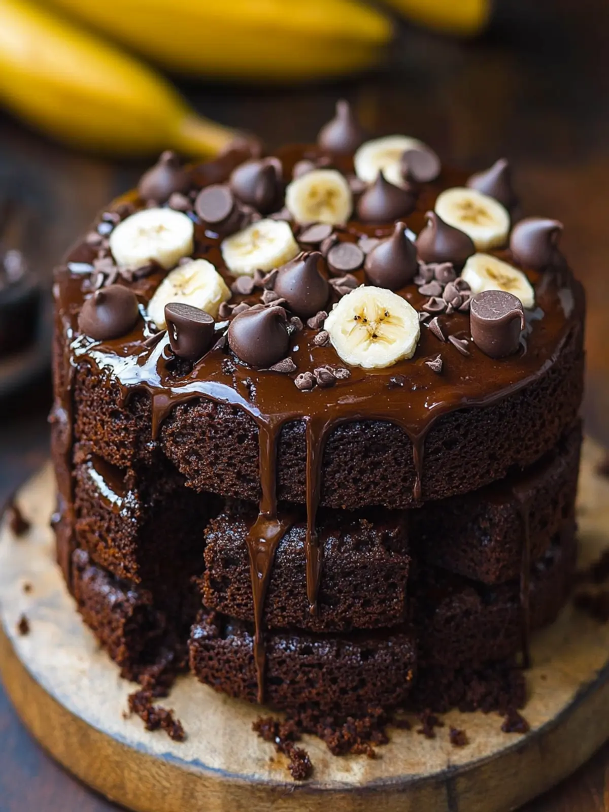 Decadent Chocolate Banana Cake That's Guilt-Free Goodness 3 Chocolate Banana Cake